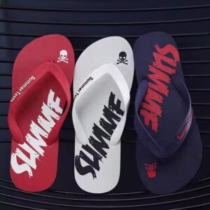 Wholesale Factory Price Beach Men's Slippers Outsole Red Colour Customize Rubber Slide Flip Flops - Image 4