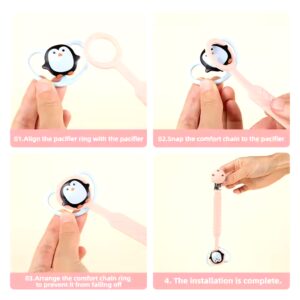 New Design Wholesale Custom Metal Clip Teething Case Soother Chain Baby Silicone Pacifier Clip - Image 6