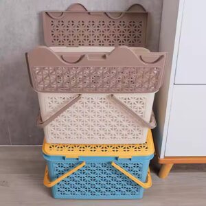 Multi-functional Large Capacity Toy Plastic Storage Basket Clothes Basket Camping Container - Image 6