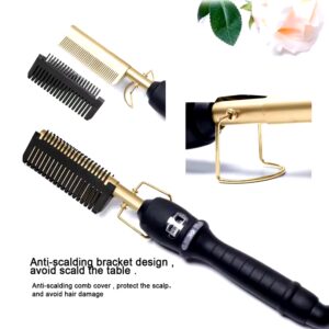 2-in-1 LED display straight hair comb dry and wet copper comb portable electric hot air comb - Image 4