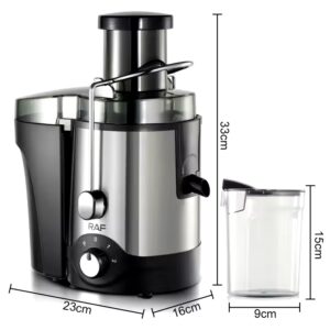RAF Fruit Portable Centrifugal Juicer Transparent Filter Bowl Wide Feed Chute Dual Speeds Juicer Extractor Machine 5L capacity - Image 4