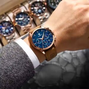 Men Quartz Watch Stainless Steel Band - Image 3