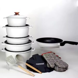 Donnor new arrival classic 18pcs die cast cast iron cookware set aluminum cookware set - Image 5