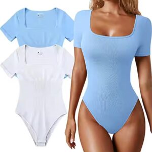 Neck Short Sleeved Jumpsuit For Women Clothing - Image 3