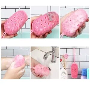 Cleaner Bath Brushes Body Scrubber Double-sided Use Silicone Massage Relax Bathroom Shower Brush - Image 7