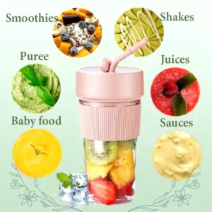 Creative Smoothies Travel Portable Blender Cup 30s Ice Crushing Power USB Juicer Blender 350ml Mini Personal Blender with Straw - Image 7