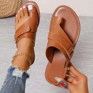 2024 summer new fashion large size women's flat sandals casual simple comfortable non-slip slippers women shoes wholesale - Image 5