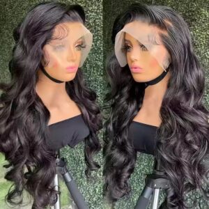 13x4Lace Frontal Wigs Human Hair High Temperature Fibre Hair Wig - Image 4