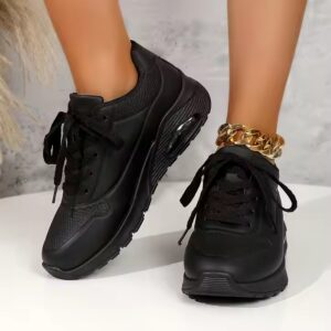 2023 new ladies air cushion running shoes solid color outdoor casual sneakers women - Image 7