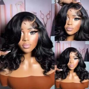 Body Wave Lace Front Human Hair Wigs for Black Women Full Hd Frontal Wig Human Hair Ocean Wave Bob Wigs - Image 3