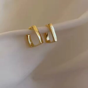 New Square Design Hoop Earrings for Women - Image 3