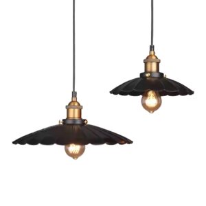 Chandelier Industrial retro style metal black chandelier E27 decorative hanging light - Image 5