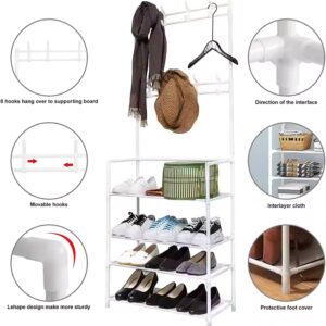 Folding Large Cheap Steel Iron Portable Shoe Rack - Image 2