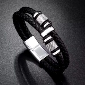 Wholesale hot selling Men's Jewelry leather bracelet woven bracelet Men's bracelet gift Pulsera para hombres - Image 3