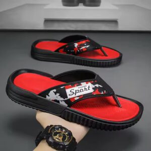 Navy Thick Platform Non-Slip Fashion Eva Flip Flop - Image 2