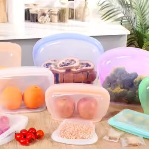 Stand-up Kitchen Silicone Food Storage Bag Reusable Food Container Self-sealed Bag - Image 7