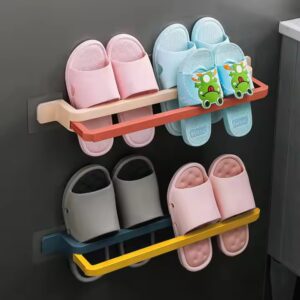 Sesame Cheap factory price Multi-functional Wall No Punching double pole Towel rack Plastic Foldable Shoe Rack - Image 5