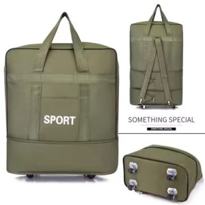 Folding Luggage Bags Expandable Rolling Duffle Pack - Image 2