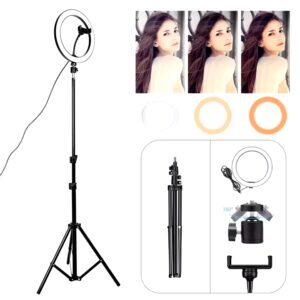 12 inch photographic lighting Kit with Tripod Stand Selfie Stick ,Phone Holder for Phone Selfie Video Makeup Youtube Photography - Image 3