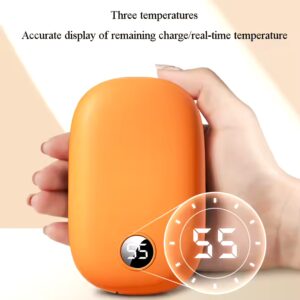 USB Rechargeable Graphene Hand Warmer Power Bank 6000mAh 10000mAh LED Mini Pocket Hand Warmer - Image 6