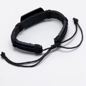 Hot Selling black Wolf woven leather bracelet punk style jewelry men bracelets - Image 7