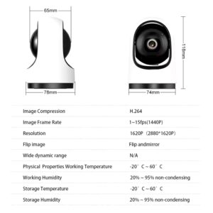 Indoor Home Security Tuya Smart Wifi Pet Baby Camera 2P&4P 2880*1620P Cloud Storage Wireless Baby Monitor - Image 7