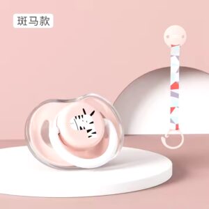 baby pacifier with clip silicone pacifier with cartoon BPA free food grade baby pacifier - Image 3