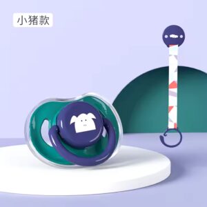 baby pacifier with clip silicone pacifier with cartoon BPA free food grade baby pacifier - Image 4