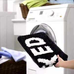 Bath Mat Funny Cute Bathroom Rugs Blue Rainbow Rug Shower Funny Bathroom Decor Get Naked Bath Mat Non-Slip Washable - Image 6