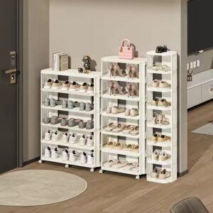 Simple shoe rack at home entrance saving space dormitory rental multi-layer small narrow shoe cabinet behind the - Image 3