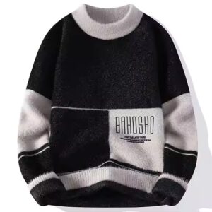 Autumn and Winter Sweater Jumpers Mens Crew Neck Knitted Pullover Soft Warm Custom Sweater Tops for Male - Image 6