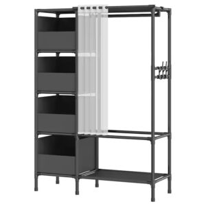 Square Closet Wardrobe with Hanging Rod - Image 5