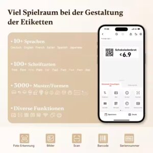 Portable label printer bluetooth mobile sticker maker with type-c mini printer support android IOS - Image 3