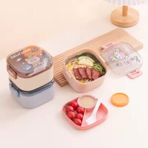 Stainless Steel Square Lunch Box For Children And Fruit Box For Students - Image 3