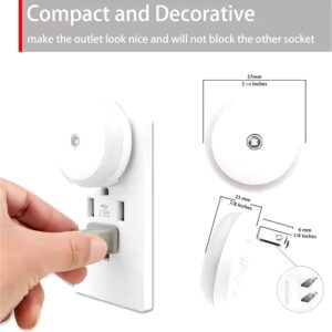 LED Night Light Smart Night Sensor Round Plug in Wall Night Lamp Bathroom Home Kitchen Hallway Staireway Bedroom Nightlight - Image 4