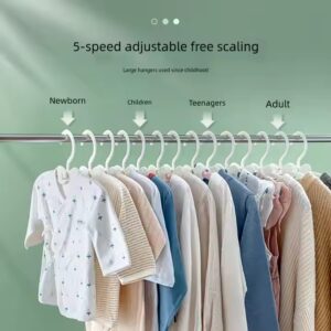 Children's Coat Hangers Scalable Non Slip and No Marks Plastic Clothes Storage Rack Space Saver Plastic Baby Clothes Hanger - Image 5