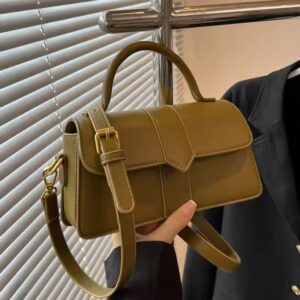 omen's Daily Crossbody Handbag Small Square Bag Designer Handbags Cross Shoulder Women Leather Hand Bag - Image 6