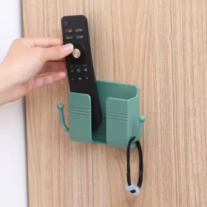 Wall Mounted Mobile Phone Holder with Self Adhesive for Bathroom Bedroom Kitchen Charger Stand Remote Control Storage Box - Image 5
