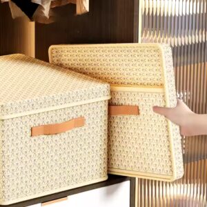 Collapsible Storage Boxes With Lids Fabric Foldable Storage Bins Organizer Containers Baskets With Lid For Home Bedroom Closet - Image 6