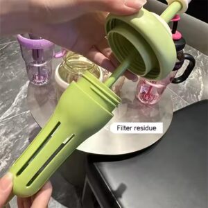 Capacity Cartoon Kitty Kids Plastic Water Straw Drink Cup - Image 5