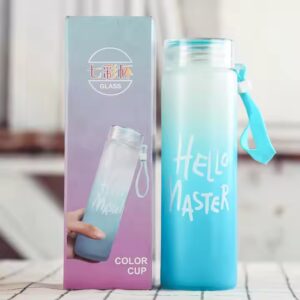 Factory Wholesale Colorful Glass Water Bottle Frosted Drinkware Cheap Glass Camp Water Bottles - Image 6