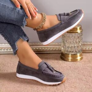 New style women causal slip on 3 cm for flat walking lady shoes - Image 4
