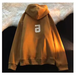 American retro hiphop high street hip-hop alphabet print hooded sweater women's winter loose sports plus velvet thick coat - Image 6