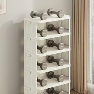 Simple shoe rack at home entrance saving space dormitory rental multi-layer small narrow shoe cabinet behind the - Image 5