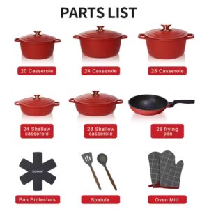 Donnor new arrival classic 18pcs die cast cast iron cookware set aluminum cookware set - Image 4