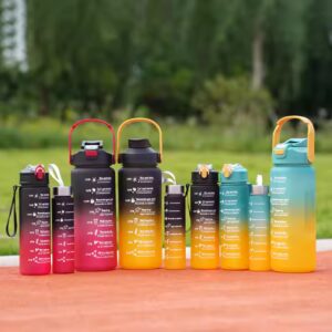 3 In 1 Reusable Plastic Water Bottle With Straw And Handle - Image 7