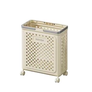 Foldable Laundry Storage Basket Bin Organizer Durable Collapsible Plastic Laundry Storage Hamper With Carry Handle Wheels - Image 7