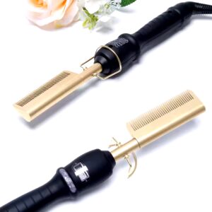 2-in-1 LED display straight hair comb dry and wet copper comb portable electric hot air comb - Image 7