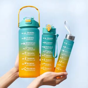 3 In 1 Reusable Plastic Water Bottle With Straw And Handle - Image 6