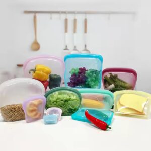 Stand-up Kitchen Silicone Food Storage Bag Reusable Food Container Self-sealed Bag - Image 4